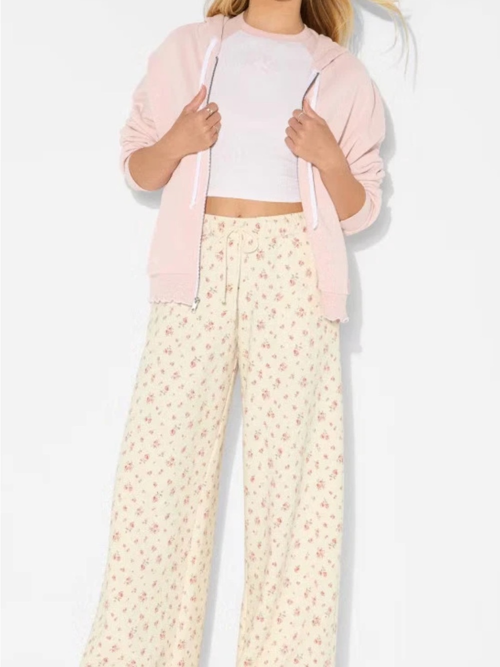 Viral Wild Fable Wide Leg Floral Pants sweatpants XS